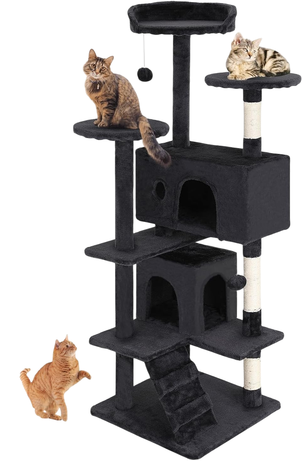 costco cat tree 54in dark gray multi-level activity center