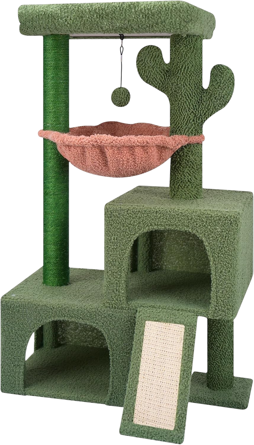 costco cat tree cactus 37.4in twin condo green